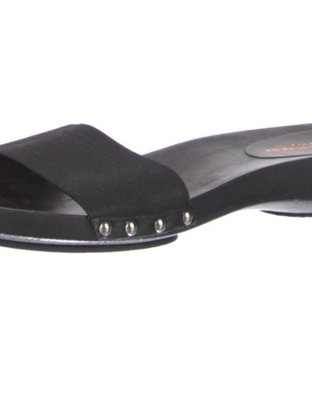 Donald J. Pliner Black Wide Strap Slide Mules-9 - Picture 4 of 5
